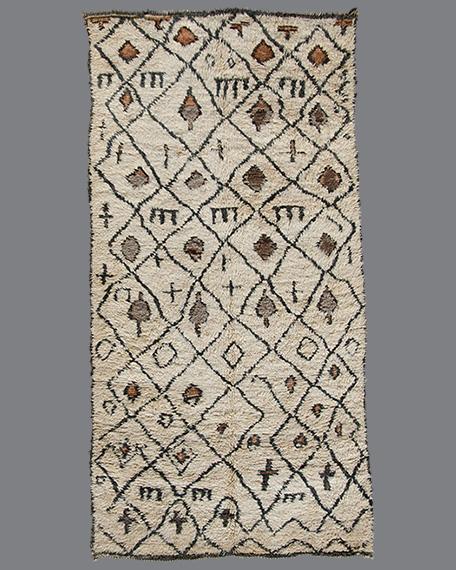 Vintage Moroccan Beni Ouarain Carpet BO61