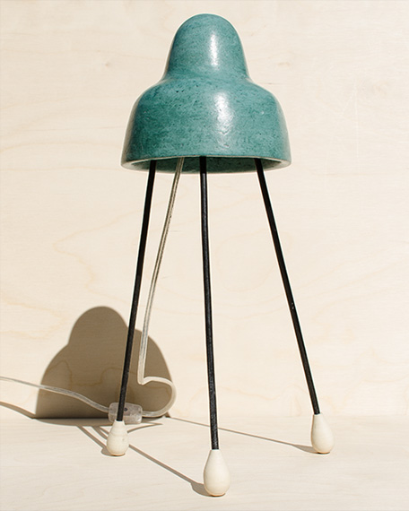Vintage Moroccan Ware Lighting Tripod lamp,Small.Jade