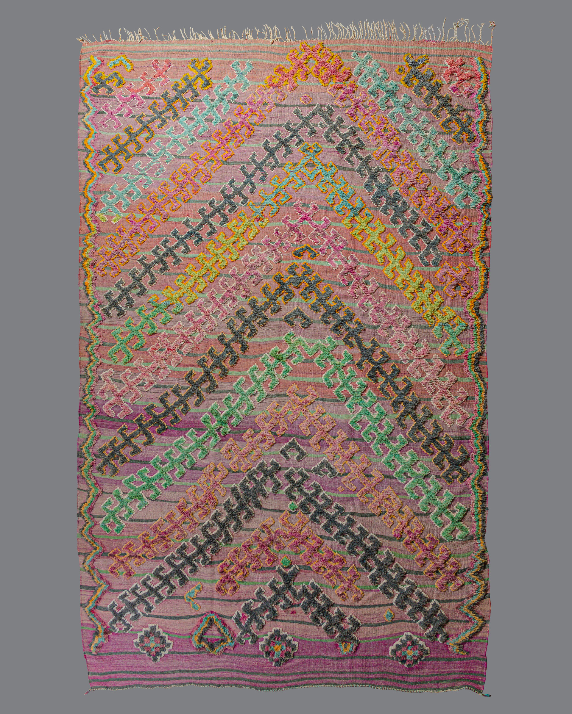 Vintage Moroccan Aït Bou Ichaouen Carpet TS39