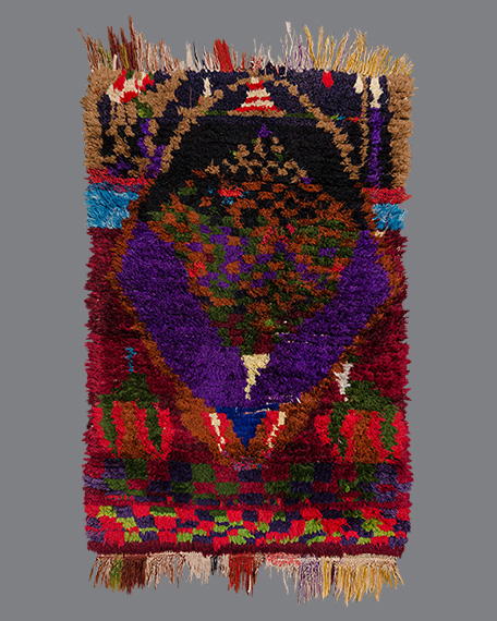 Vintage Moroccan Boucherouite Carpet BU17