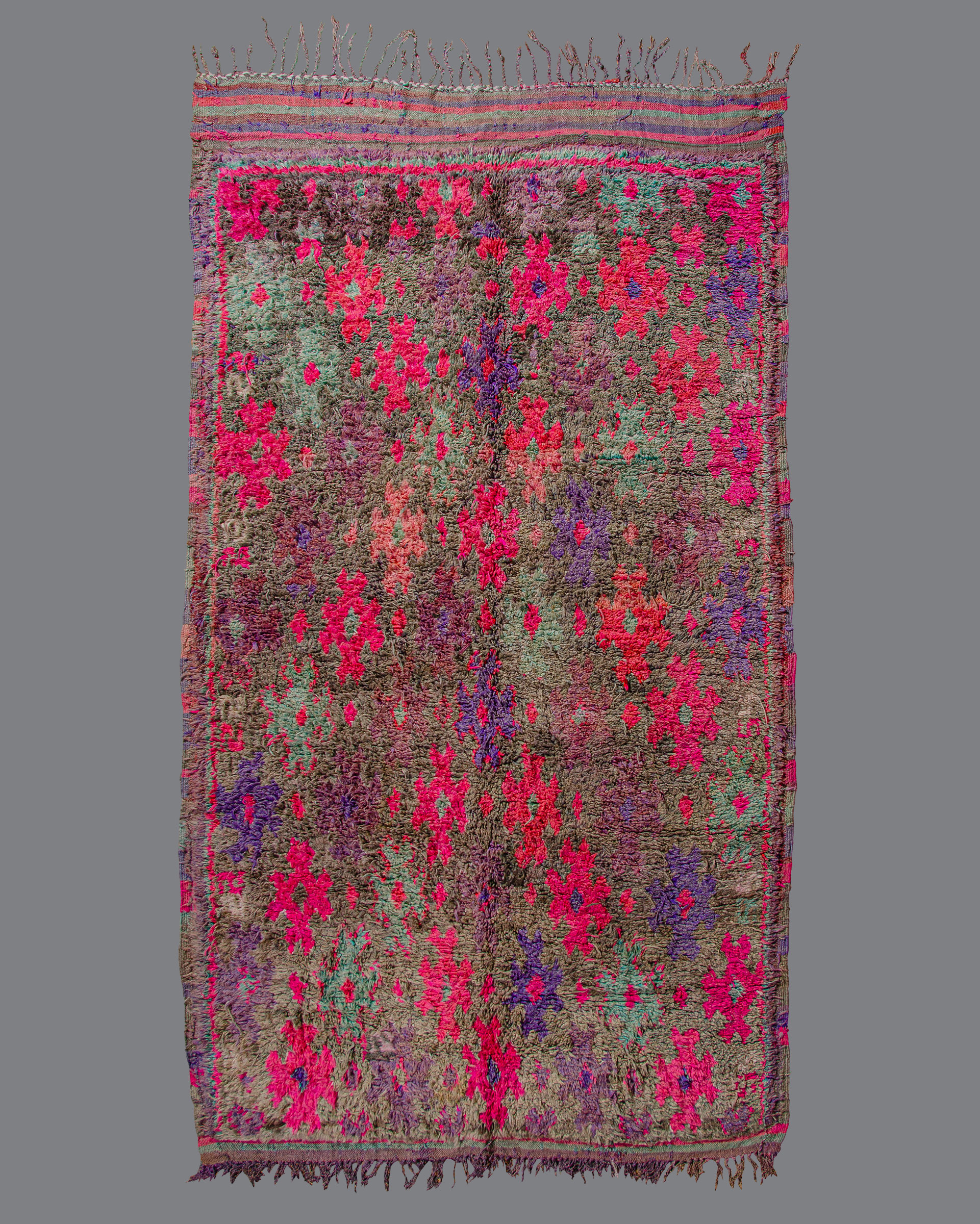 Vintage Moroccan Aït Bou Ichaouen Carpet TS91