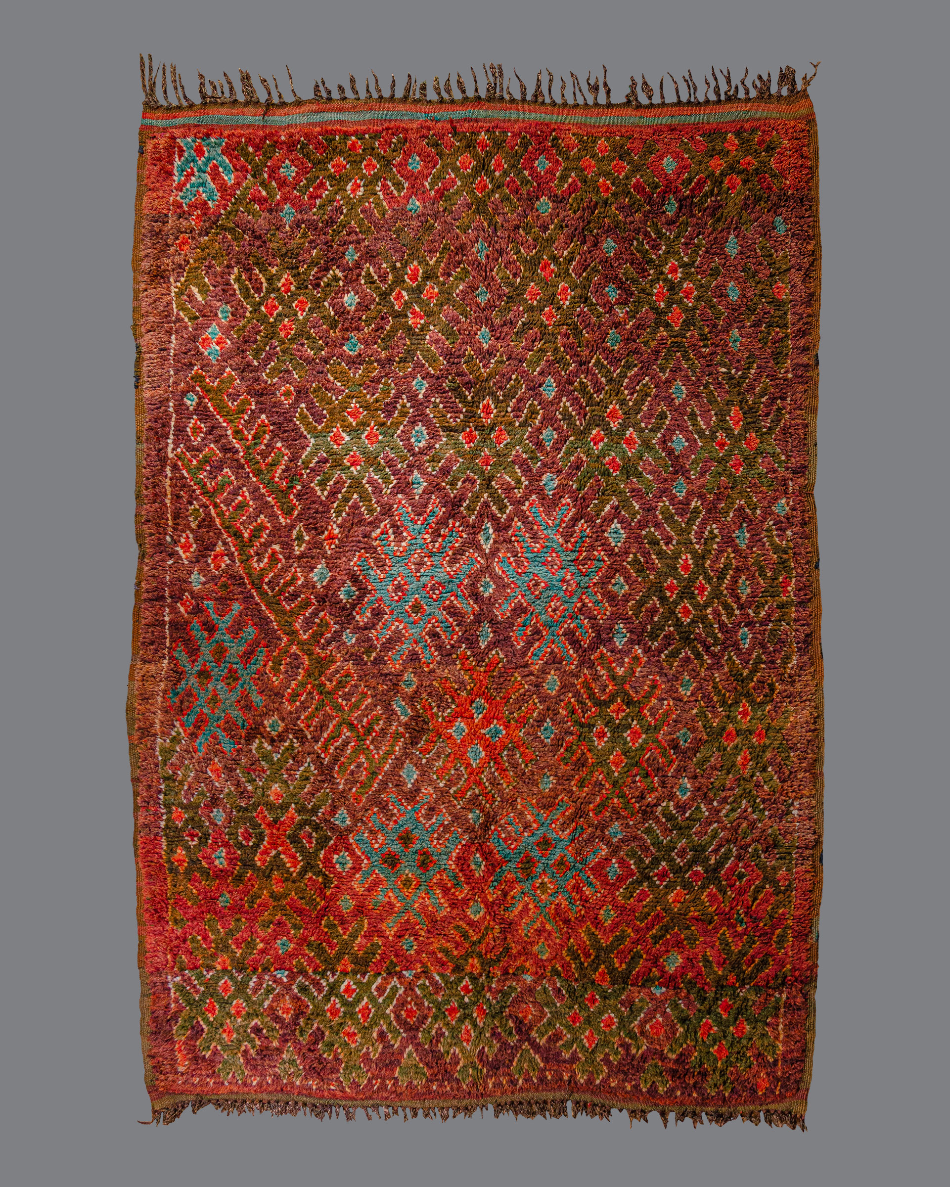 Vintage Moroccan Aït Bou Ichaouen Carpet TS98