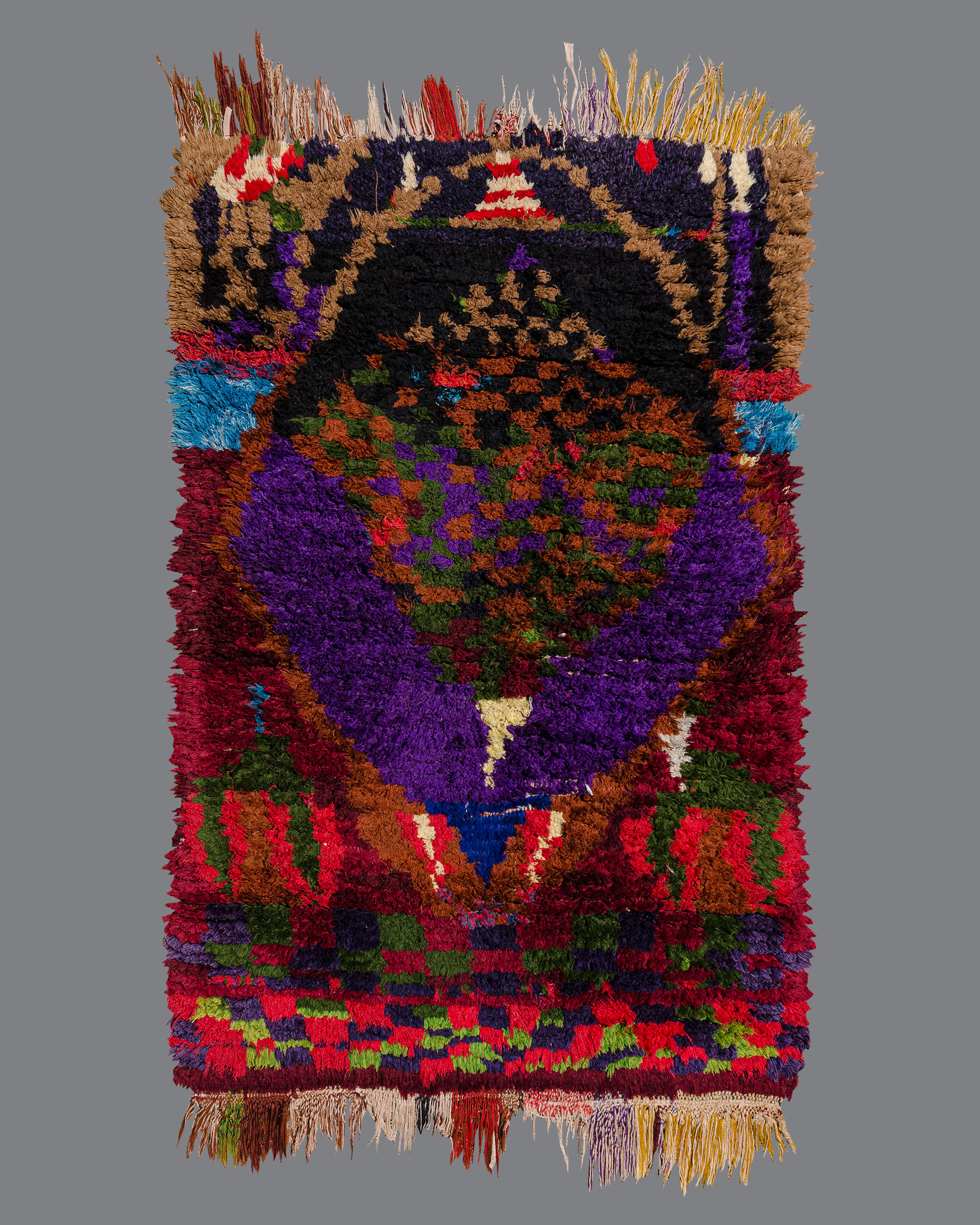 Vintage Moroccan Boucherouite Carpet BU17