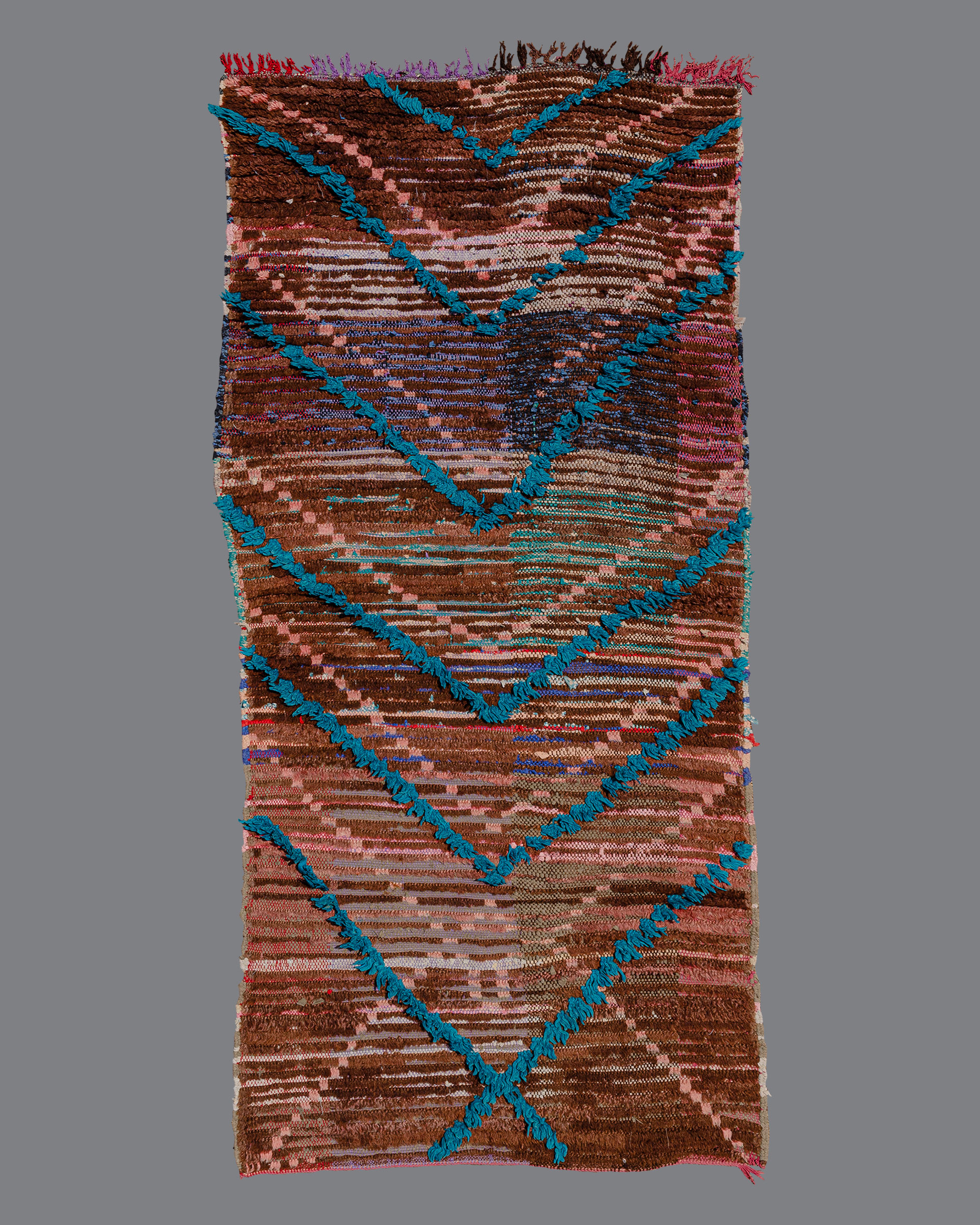 Vintage Moroccan Boucherouite Carpet BU18