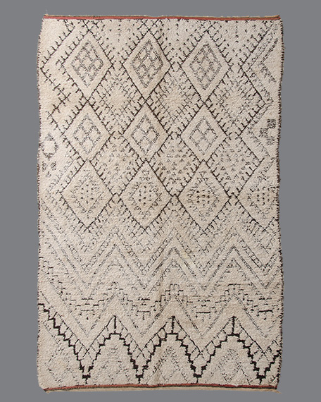 Vintage Moroccan Beni Ouarain Carpet BO_153
