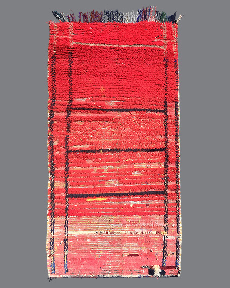 Vintage Moroccan Boucherouite Carpet BU07
