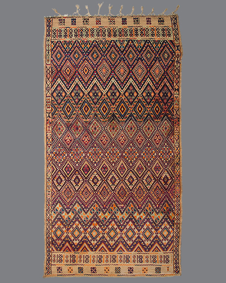 Vintage Moroccan Hassira Carpet HS01