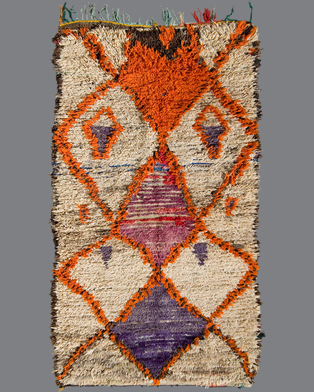 Vintage Moroccan Boucherouite Carpet BU02 